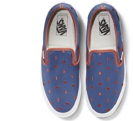 Vans OG SLIP-ON LX Shoe Geometry Pattern Casual Skateboarding Shoes Blue VN0A3AV7VZE Shop Vans OG SLIP-ON LX Shoe Geometry Pattern Casual Skateboarding Shoes Blue VN0A3AV7VZE