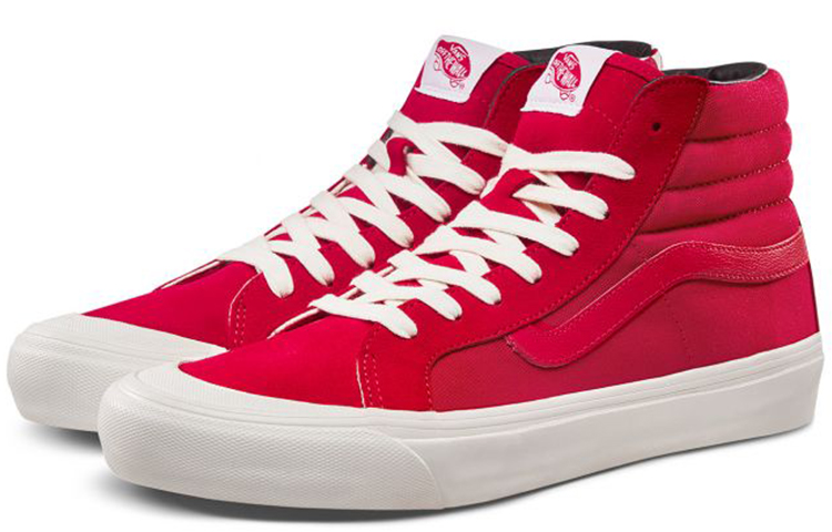 Lookbook Vans Style 138 OG LX 高幫 板鞋 男女同款 桃紅棋盤格