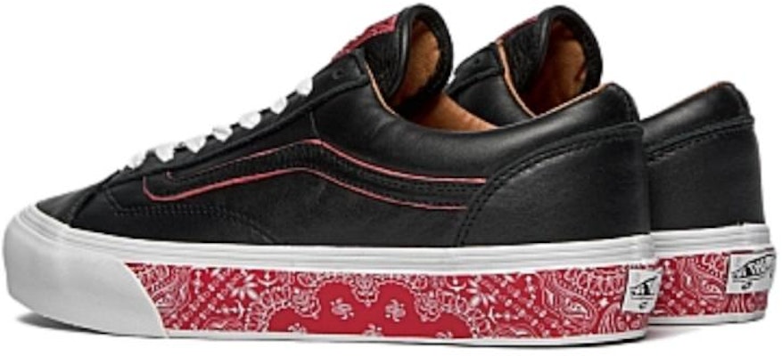 Vans OG Style 36 LX '黑色赛车红班丹纳' VN0A5FC3IZQ Shop Vans OG Style 36 LX '黑色赛车红班丹纳' VN0A5FC3IZQ