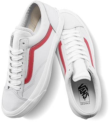 Vans OG Style 36 LX 'True White Red' VN0A4BVE21D Shop Vans OG Style 36 LX 'True White Red' VN0A4BVE21D