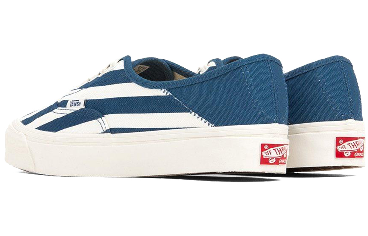 Lookbook Vans OG Style 43 LX 'Pinstripe Navy' Pria Sepatu Sneaker Biru Tua Stripes VN0A3DPB1X7