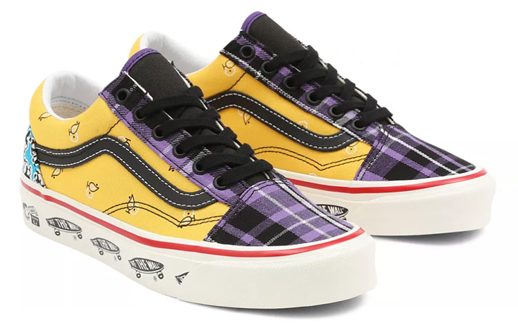 Vans Unisex Anaheim Factory Old Skool 36 Dx Sneakers Purple Yellow VN0A54F391A Novelship