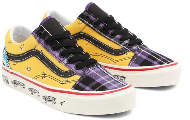 Vans Unisex Anaheim Factory Old Skool 36 Dx Sneakers Purple/Yellow VN0A54F391A Lookbook Vans Unisex Anaheim Factory Old Skool 36 Dx Sneakers Purple/Yellow VN0A54F391A