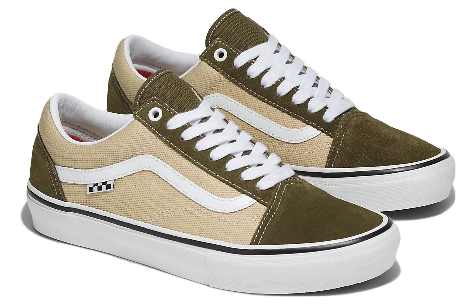 Order Vans Old Skool 舒適百搭 防滑減震 低筒 滑板鞋 男女皆宜 橄欖綠