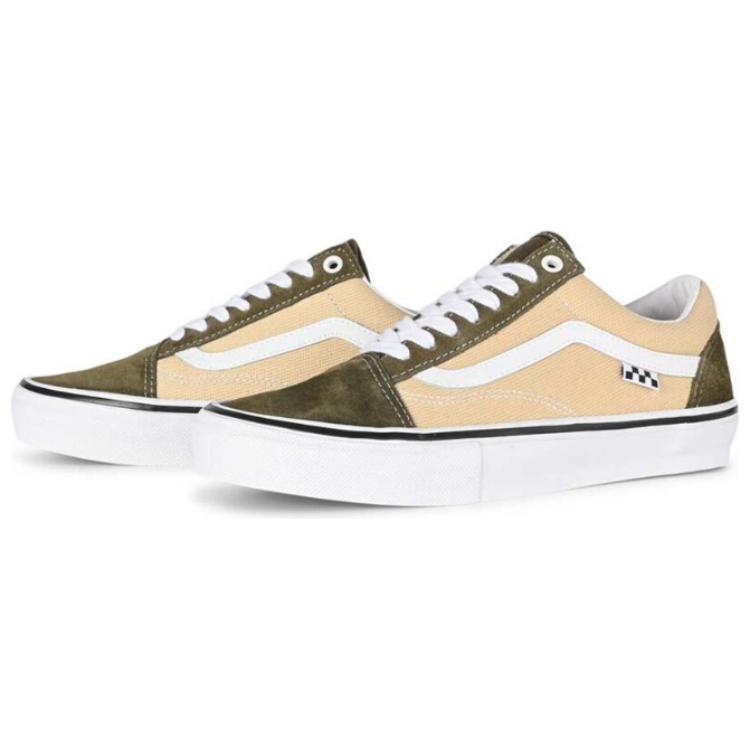 Lookbook Vans Old Skool 舒適百搭 防滑減震 低筒 滑板鞋 男女皆宜 橄欖綠