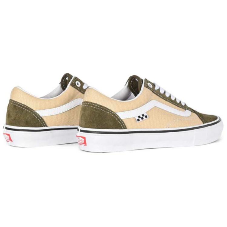 Shop Vans Old Skool 舒適百搭 防滑減震 低筒 滑板鞋 男女皆宜 橄欖綠