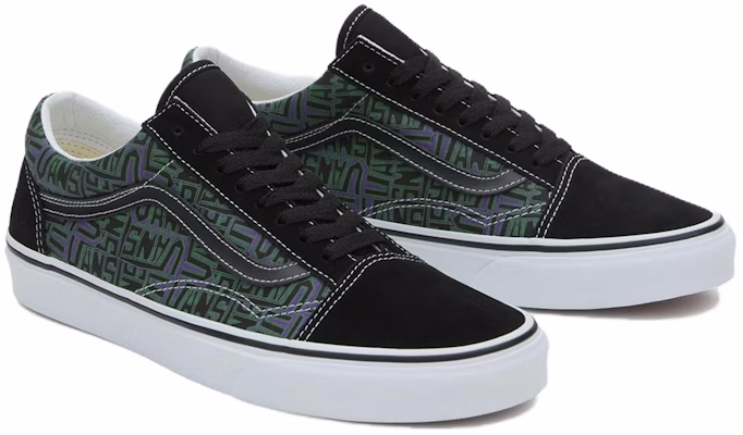 Vans Old Skool 舒適耐磨 防滑 低筒 板鞋 男女同款 黑色 Lookbook Vans Old Skool 舒適耐磨 防滑 低筒 板鞋 男女同款 黑色