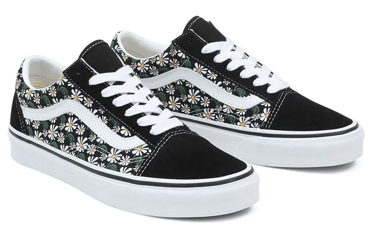 Lookbook Vans Old Skool Low Tops Kasut Skateboard Santai Unisex Hitam Hijau VN0A5JMIZB3