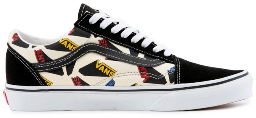 Vans Old Skool 黑色圖案 低筒 滑板鞋 男女同款 黑色 Order Vans Old Skool 黑色圖案 低筒 滑板鞋 男女同款 黑色