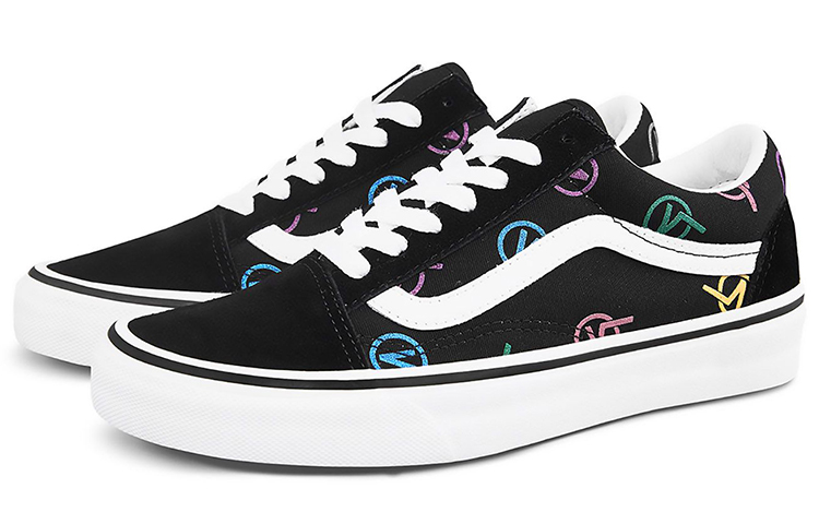 Order Vans Old Skool 彩標 低筒 滑板鞋 男女同款 黑白