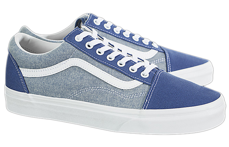 Shop Vans Old Skool Sneakers Biru/Abu-Abu VN0A38G1VJP