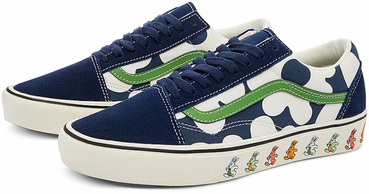 Vans Old Skool Sepatu Skate Kasual Unisex Bunga Biru Putih 'Biru Putih Hijau' VN0A5DYCB1U Order Vans Old Skool Sepatu Skate Kasual Unisex Bunga Biru Putih 'Biru Putih Hijau' VN0A5DYCB1U