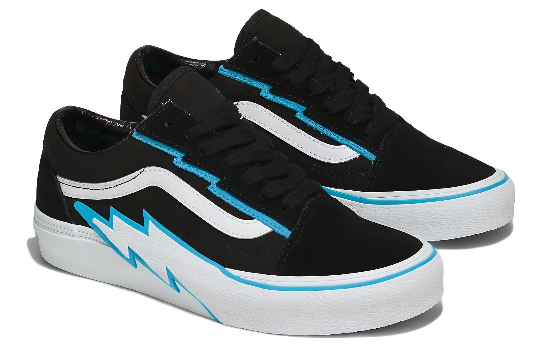 Lookbook Vans Old Skool 防滑耐磨 低筒 板鞋 男女同款 藍黑色