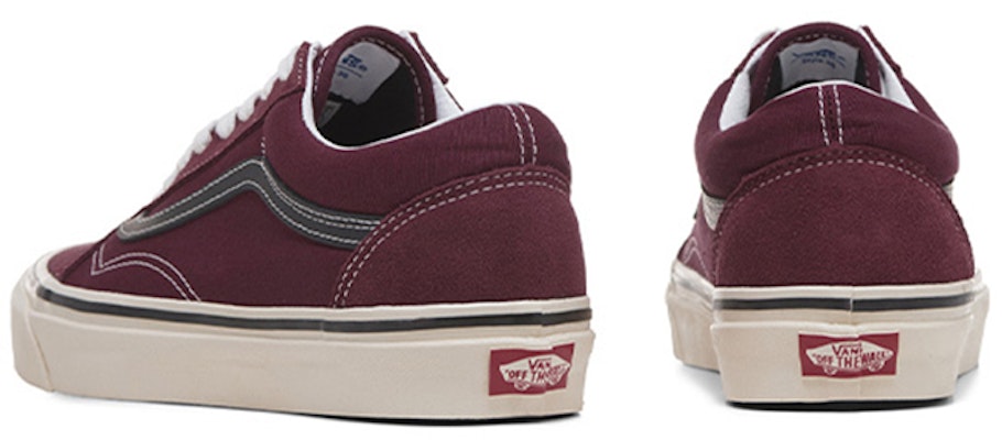 Vans Old Skool Resistentes Antideslizantes Zapatillas Retro Skate Rojo Oscuro VN0A38G221T Shop Vans Old Skool Resistentes Antideslizantes Zapatillas Retro Skate Rojo Oscuro VN0A38G221T