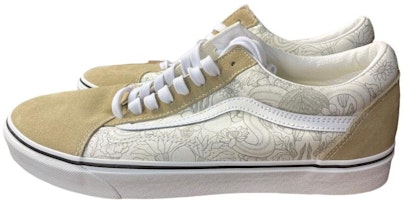 Vans Old Skool 低筒 滑板鞋 通用款 白黄 Lookbook Vans Old Skool 低筒 滑板鞋 通用款 白黄