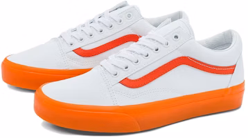 Vans Old Skool 休闲低帮滑板鞋 小橙条 男女同款 '白色' VN0000SBZ34 Order Vans Old Skool 休闲低帮滑板鞋 小橙条 男女同款 '白色' VN0000SBZ34