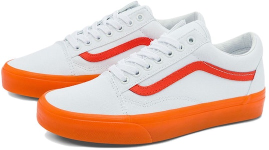 Vans Old Skool Zapatillas Blancas Bajas Unisex con Rayas Naranjas Laterales VN0000SBZ34 Order Vans Old Skool Zapatillas Blancas Bajas Unisex con Rayas Naranjas Laterales VN0000SBZ34