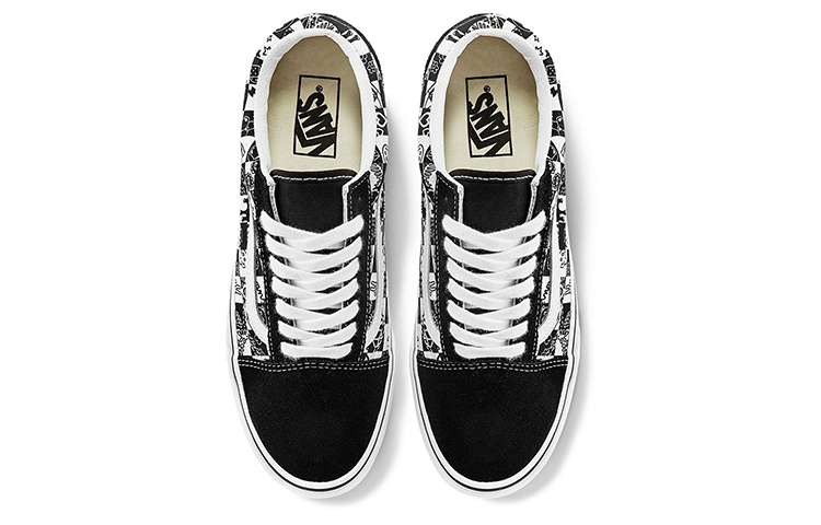 Lookbook Vans Old Skool 'Doodle Checkerboard' dalam corak papan dam. VN0A7Q2J6U6