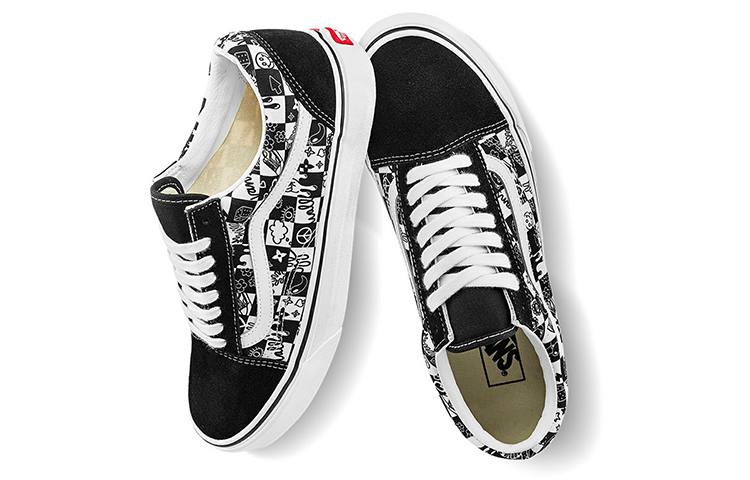 Shop Vans Old Skool 'Doodle Checkerboard' dalam corak papan dam. VN0A7Q2J6U6