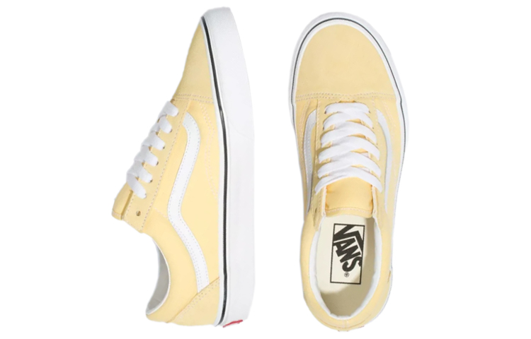 Lookbook Vans Old Skool 低筒 滑板鞋 女款 淡黃