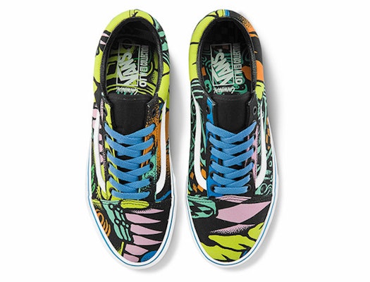 Vans Old Skool 復古休閒 塗鴉 低筒 筆記本鞋 男女同款 黑彩色 Lookbook Vans Old Skool 復古休閒 塗鴉 低筒 筆記本鞋 男女同款 黑彩色