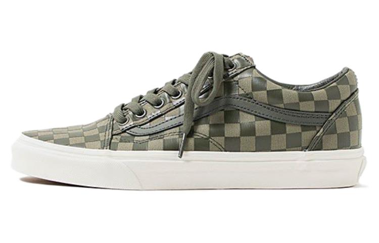 Buy ヴァンズ オールドスクール HDダスティオリーブチェッカー (Vanz Ōrudosukūru HD Dasuti Orību Chekkā) VN0A38G1UA5