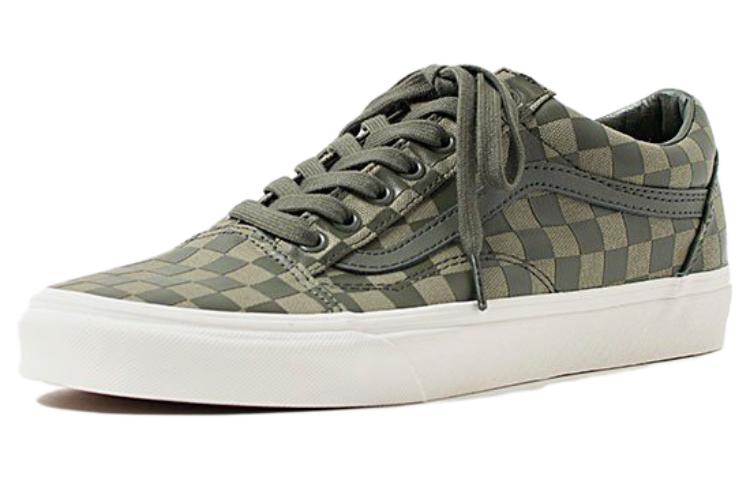 Lookbook ヴァンズ オールドスクール HDダスティオリーブチェッカー (Vanz Ōrudosukūru HD Dasuti Orību Chekkā) VN0A38G1UA5