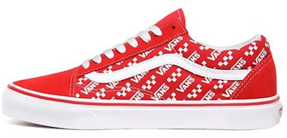 Vans Old Skool 'Logo Repeat - Racing Red' VN0A4U3BW35 Vans Old Skool 'Logo Repeat - Racing Red' VN0A4U3BW35