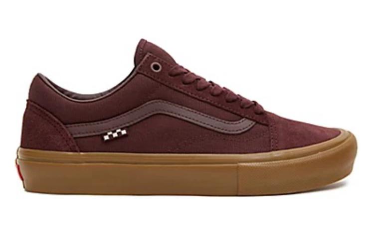 Order Vans Old Skool Skate 潮流休閒舒適氣質 防滑耐磨 低筒 滑板鞋 男女同款 棕紅