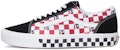 Vans Comfycush Old Skool Dimension Checkerboard 'Hitam Merah Biru' VN0A3WMA1NG