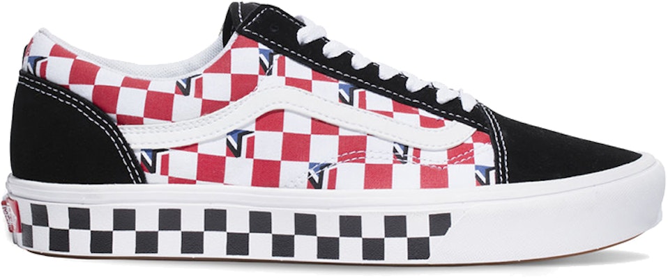 Vans Old Skool 低筒 滑板鞋 男女通用 紅白棋盤格 Order Vans Old Skool 低筒 滑板鞋 男女通用 紅白棋盤格