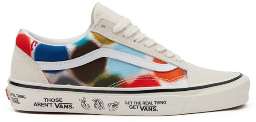 Vans Old Skool 復古 耐磨防滑 低幫 板鞋 男女同款 白紅藍 Order Vans Old Skool 復古 耐磨防滑 低幫 板鞋 男女同款 白紅藍