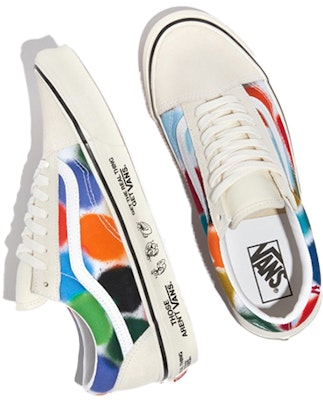 Vans Old Skool 復古 耐磨防滑 低幫 板鞋 男女同款 白紅藍 Lookbook Vans Old Skool 復古 耐磨防滑 低幫 板鞋 男女同款 白紅藍