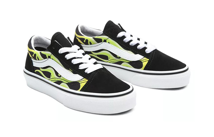 Lookbook 中童 Vans Old Skool 低筒 兒童滑板鞋 黑綠