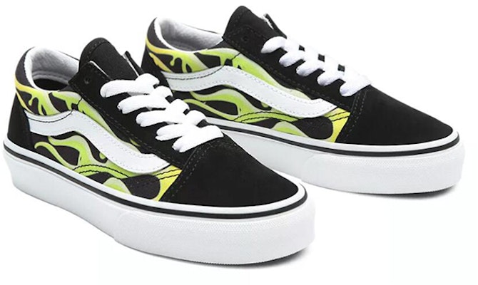 中童 Vans Old Skool 低筒 兒童滑板鞋 黑綠 Lookbook 中童 Vans Old Skool 低筒 兒童滑板鞋 黑綠