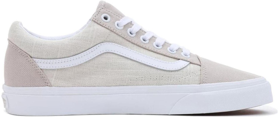 Vans Old Skool 夏季亞麻潮流休閒 防滑耐磨 低筒 滑板鞋 男女同款 灰白 Order Vans Old Skool 夏季亞麻潮流休閒 防滑耐磨 低筒 滑板鞋 男女同款 灰白