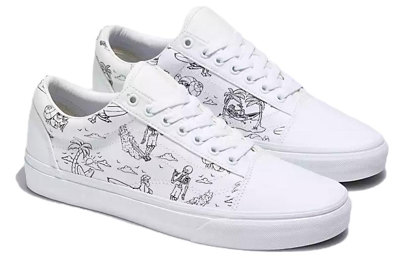 Order Vans Old Skool 'Putih Marble Asli' VN000D3HBPD