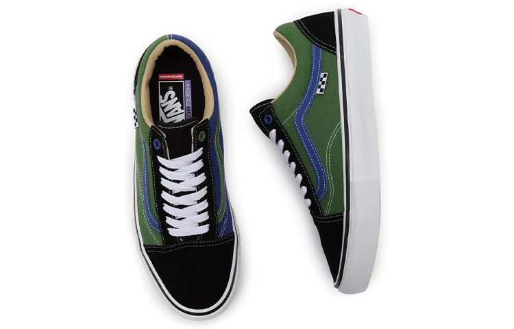 Shop Vans Old Skool Universidad Skate 'Negro Verde' VN0A5FCBAPE