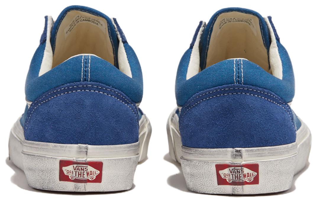 Lookbook Vans Old Skool 舒適 耐磨 低幫 板鞋 男女同款 藍色