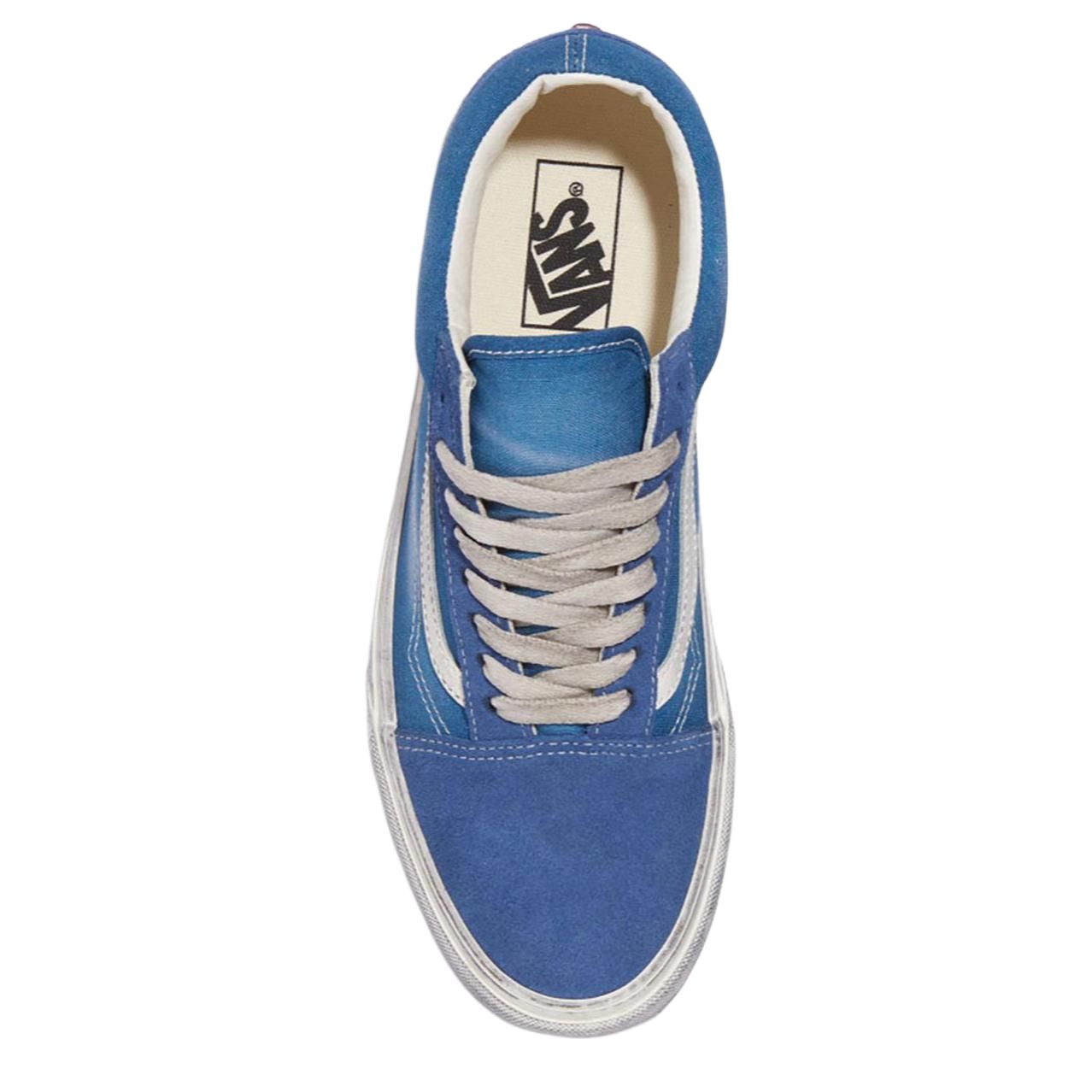 Shop Vans Old Skool 舒適 耐磨 低幫 板鞋 男女同款 藍色