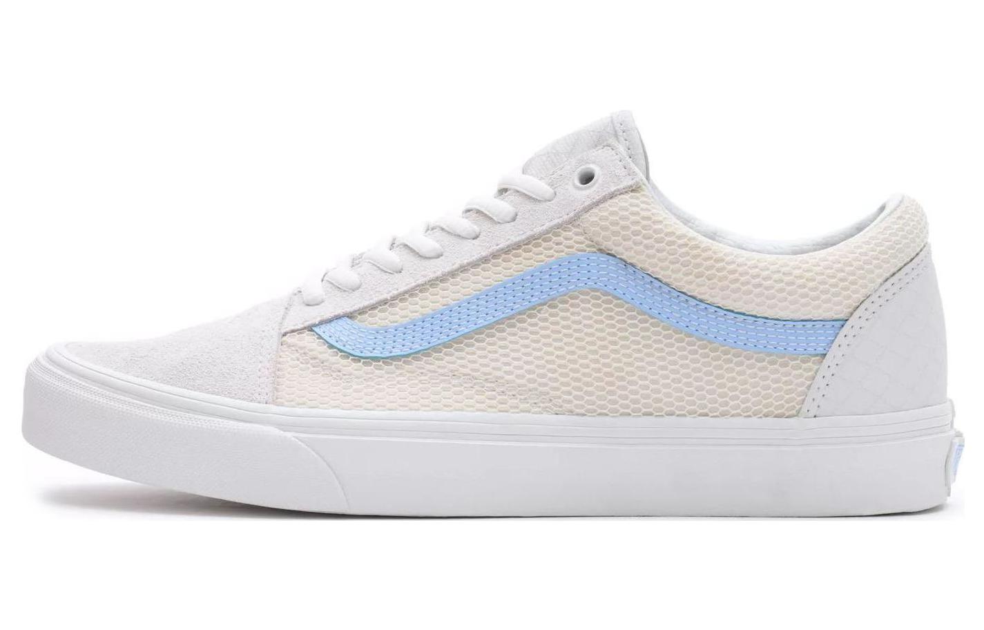 Buy Vans Old Skool 休閒舒適 防滑耐磨 低幫 板鞋 男女同款 白藍色