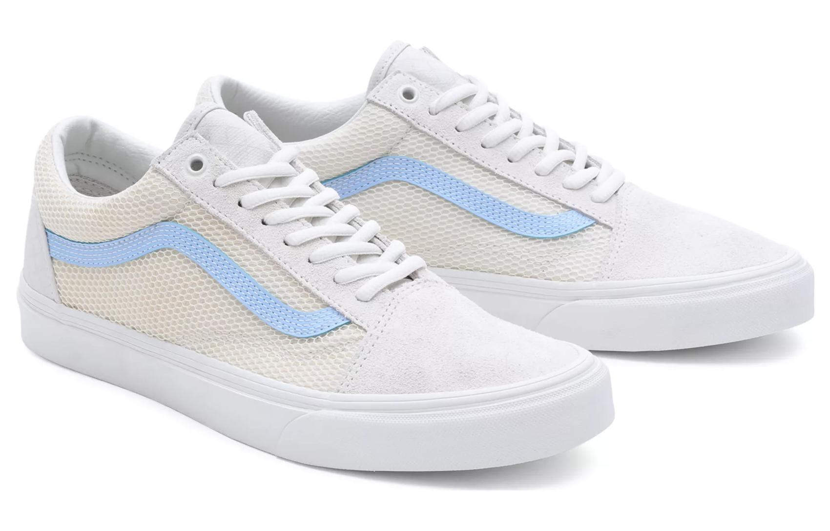 Lookbook Vans Old Skool 休閒舒適 防滑耐磨 低幫 板鞋 男女同款 白藍色