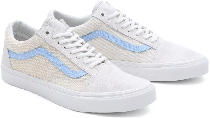 Vans Old Skool 休閒舒適 防滑耐磨 低幫 板鞋 男女同款 白藍色 Lookbook Vans Old Skool 休閒舒適 防滑耐磨 低幫 板鞋 男女同款 白藍色