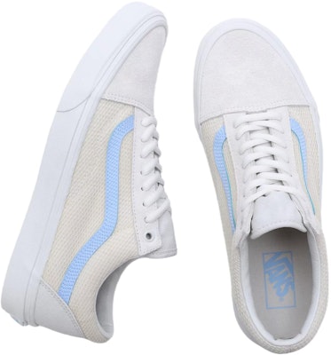 Vans Old Skool 休閒舒適 防滑耐磨 低幫 板鞋 男女同款 白藍色 Shop Vans Old Skool 休閒舒適 防滑耐磨 低幫 板鞋 男女同款 白藍色