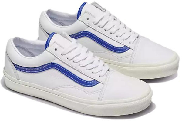 バンズ オールドスクール 白青レザー (Banzū Ōrudosukūru Shiro Ao Rezā) VN0007NTZ5D Order バンズ オールドスクール 白青レザー (Banzū Ōrudosukūru Shiro Ao Rezā) VN0007NTZ5D