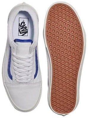 バンズ オールドスクール 白青レザー (Banzū Ōrudosukūru Shiro Ao Rezā) VN0007NTZ5D Shop バンズ オールドスクール 白青レザー (Banzū Ōrudosukūru Shiro Ao Rezā) VN0007NTZ5D