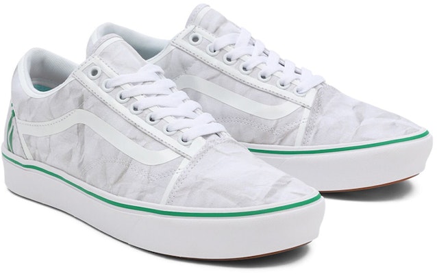 Vans Old Skool 潮流耐磨輕便低幫板鞋 男女同款 白灰 Lookbook Vans Old Skool 潮流耐磨輕便低幫板鞋 男女同款 白灰