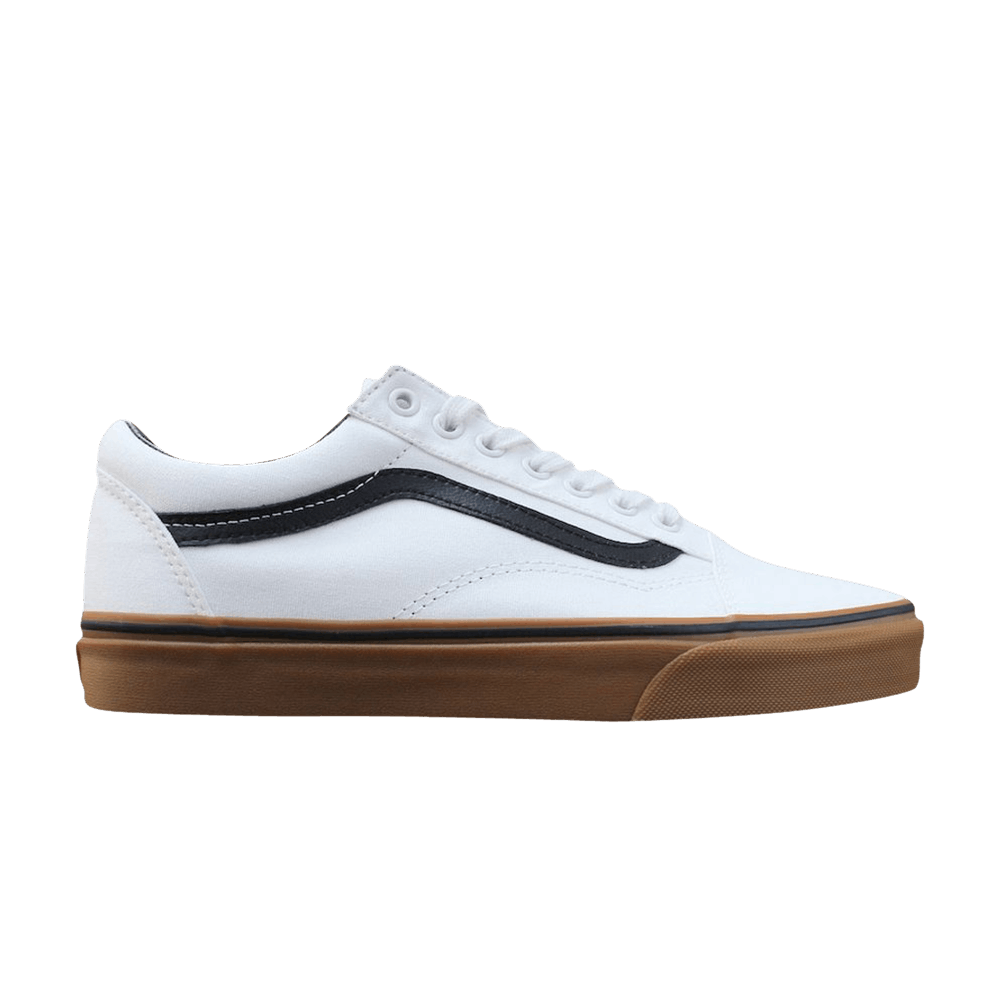 Buy バンズ オールドスクール 白ガム (Banzū Ōrudosukūru Shiro Gamu) VN0A38G1MW1