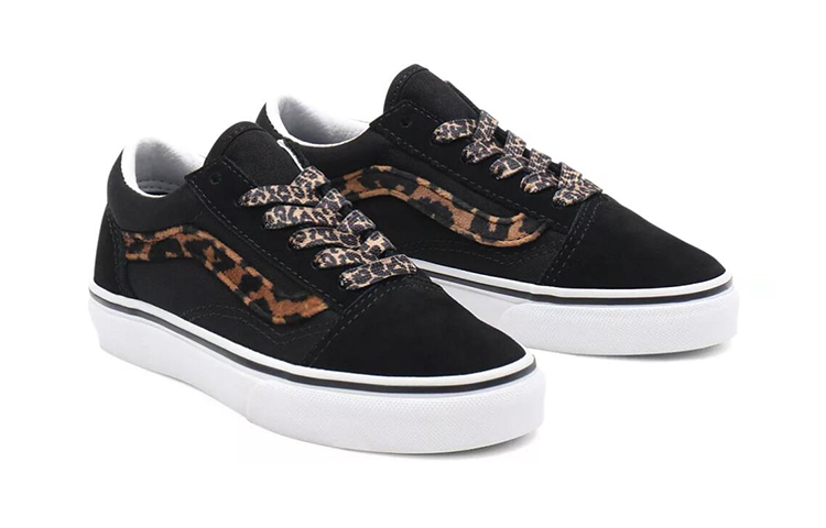 Lookbook Vans Old Skool Kasut Skateboard Hitam Sisi Cetak Harimau Loreng Luntur Anti-Gelincir VN000W9TNUO