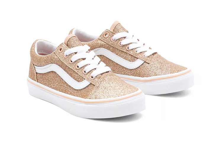 Lookbook 中童 Vans Old Skool 休閒 透氣耐磨防滑 低筒 兒童滑板鞋 金